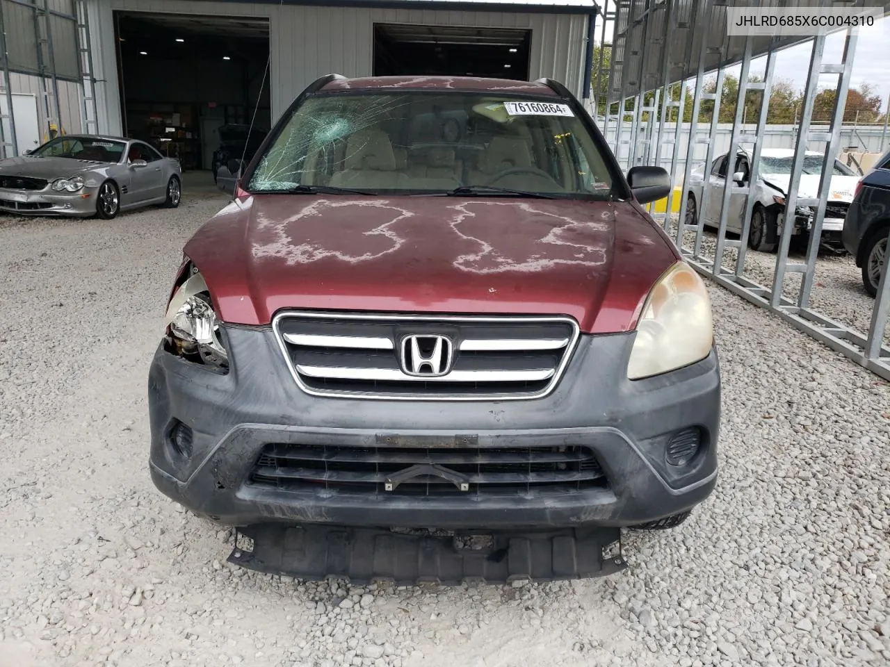 2006 Honda Cr-V Lx VIN: JHLRD685X6C004310 Lot: 76160864