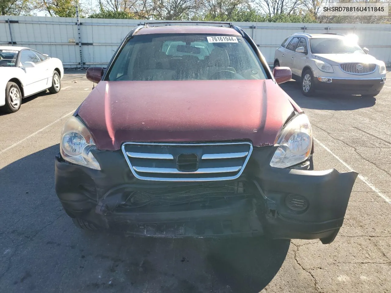 2006 Honda Cr-V Ex VIN: SHSRD78816U411845 Lot: 76161944