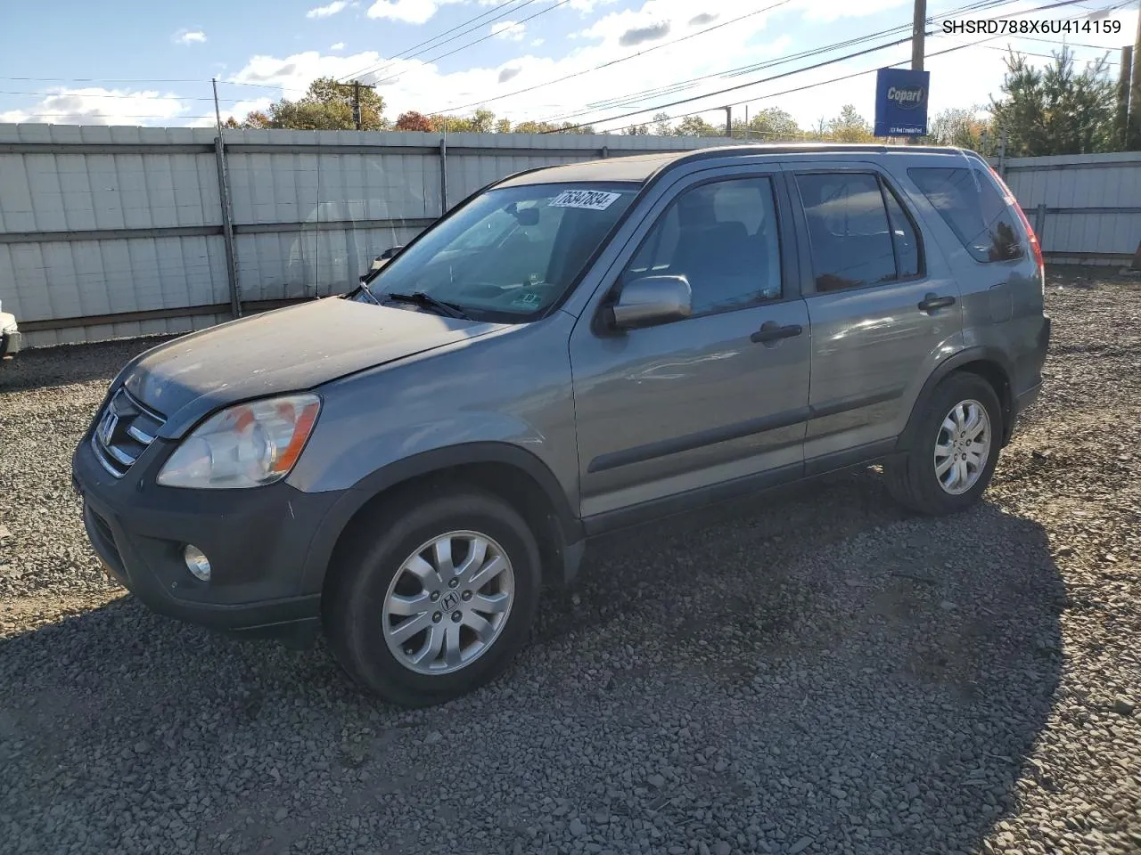 2006 Honda Cr-V Ex VIN: SHSRD788X6U414159 Lot: 76347834