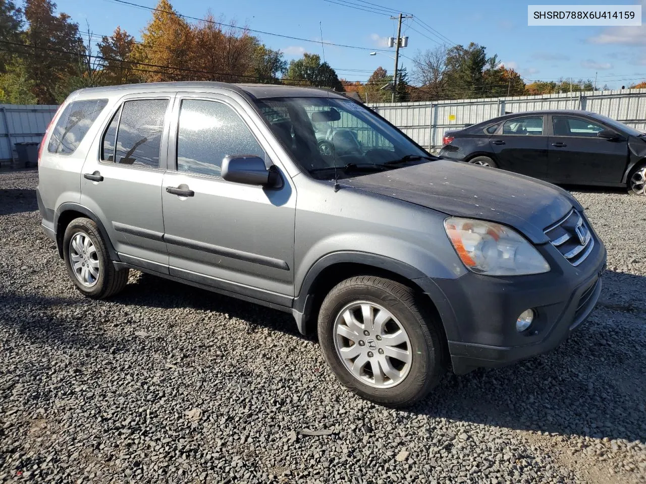 2006 Honda Cr-V Ex VIN: SHSRD788X6U414159 Lot: 76347834