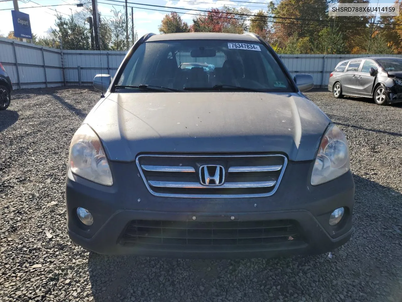 2006 Honda Cr-V Ex VIN: SHSRD788X6U414159 Lot: 76347834