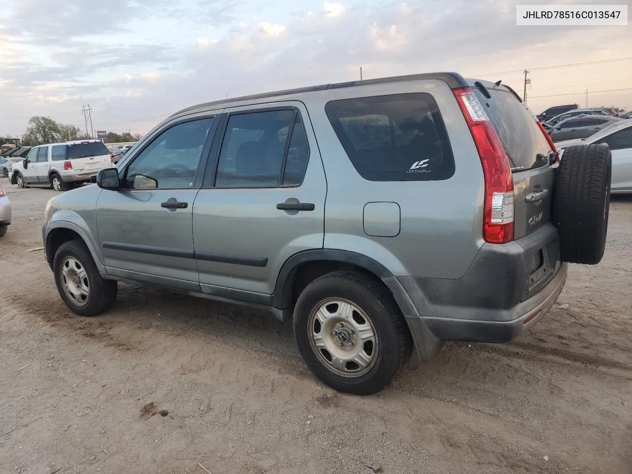 2006 Honda Cr-V Lx VIN: JHLRD78516C013547 Lot: 76381834