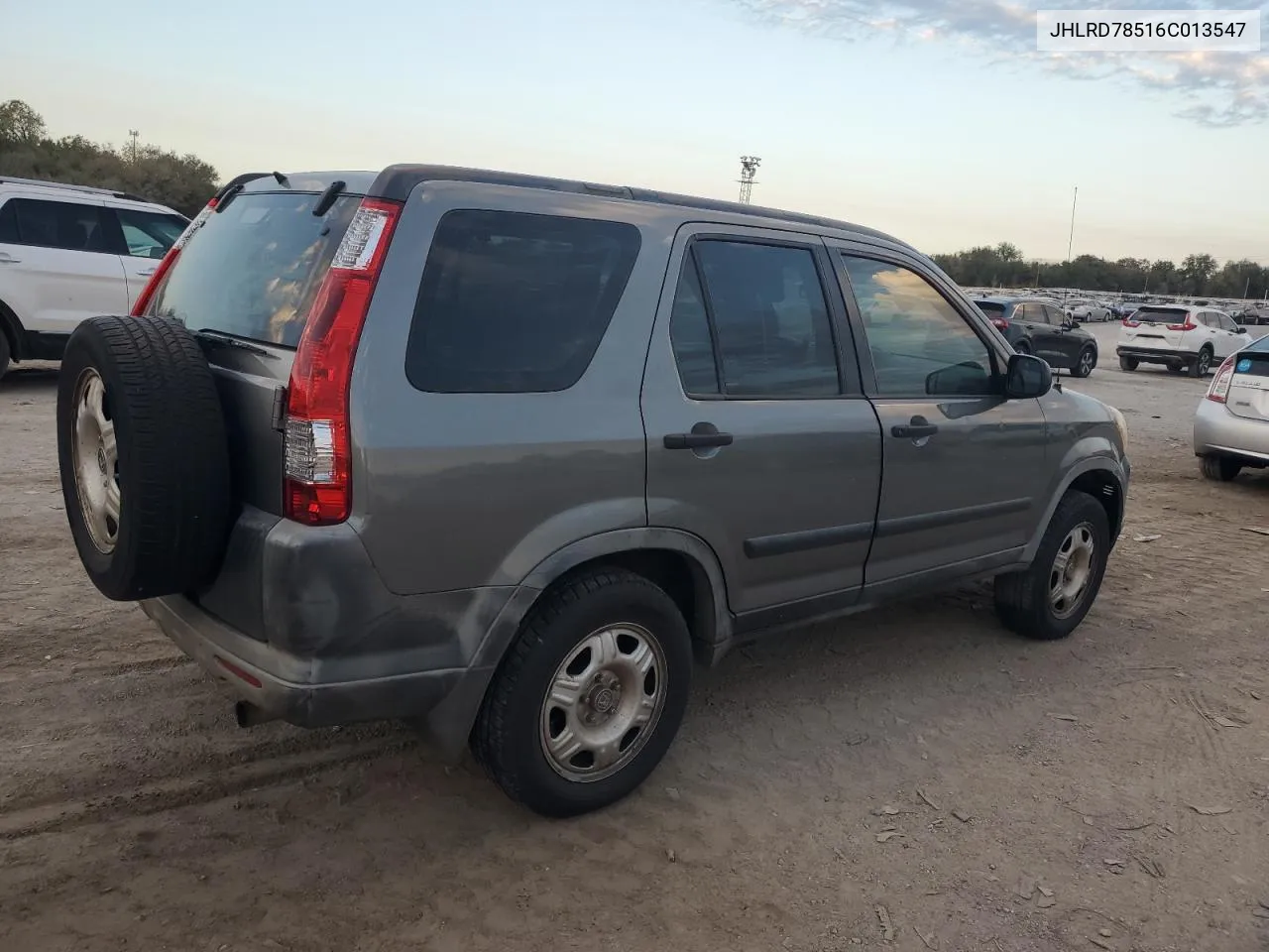 2006 Honda Cr-V Lx VIN: JHLRD78516C013547 Lot: 76381834