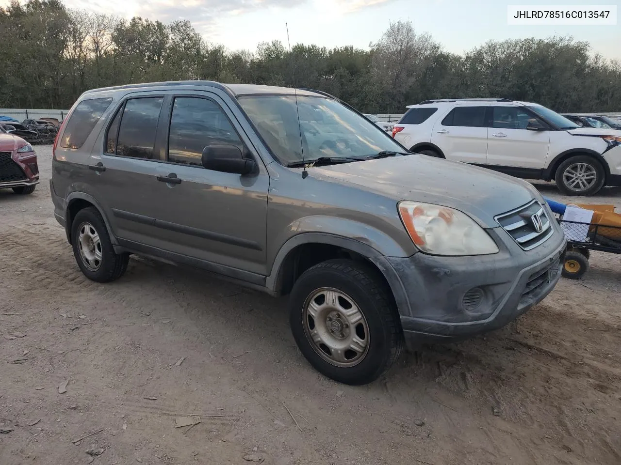 2006 Honda Cr-V Lx VIN: JHLRD78516C013547 Lot: 76381834