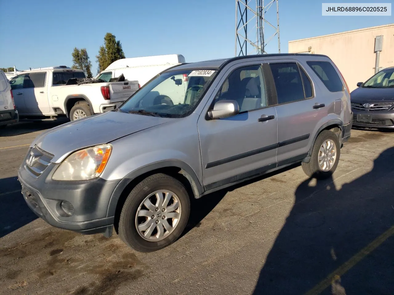 2006 Honda Cr-V Ex VIN: JHLRD68896C020525 Lot: 77182834