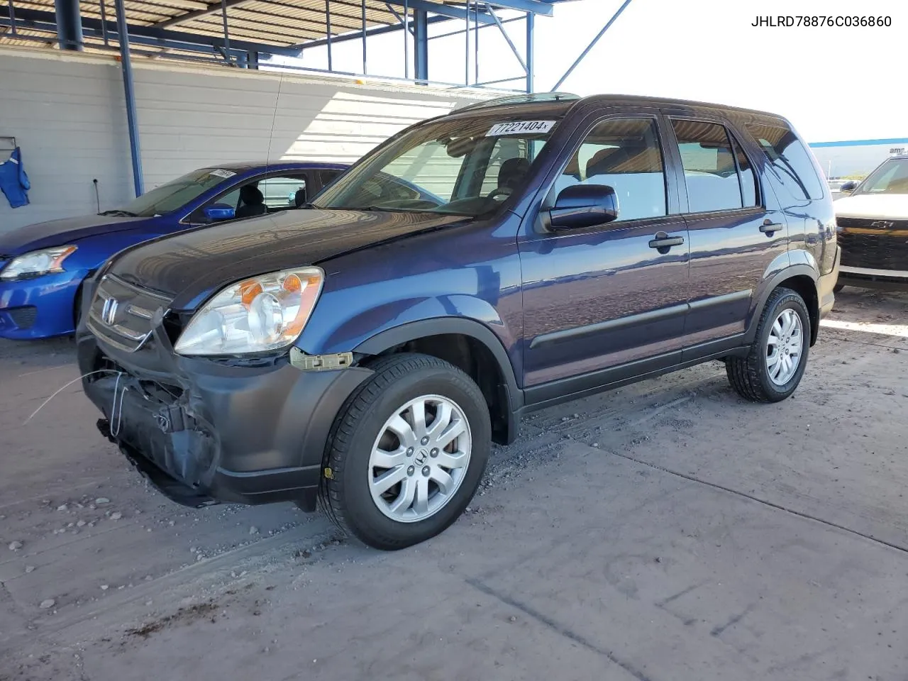 2006 Honda Cr-V Ex VIN: JHLRD78876C036860 Lot: 77221404