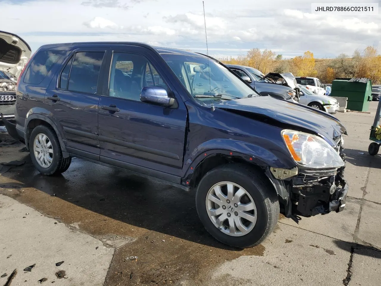 2006 Honda Cr-V Ex VIN: JHLRD78866C021511 Lot: 77886184