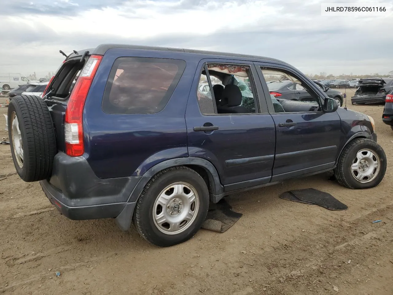 2006 Honda Cr-V Lx VIN: JHLRD78596C061166 Lot: 77969874