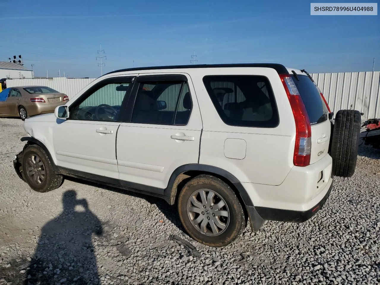 2006 Honda Cr-V Se VIN: SHSRD78996U404988 Lot: 78184994