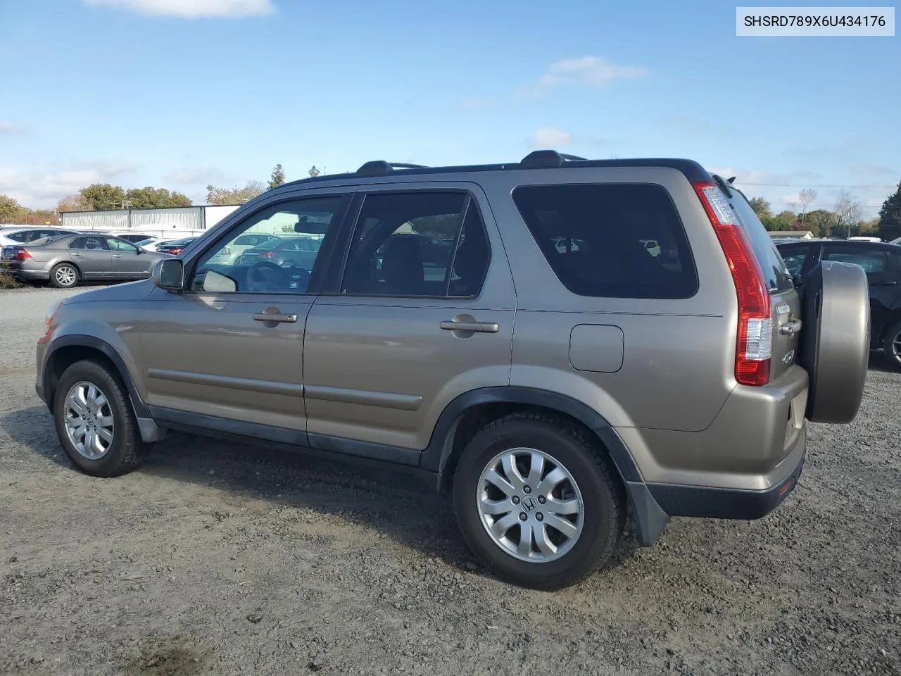 2006 Honda Cr-V Se VIN: SHSRD789X6U434176 Lot: 78463104