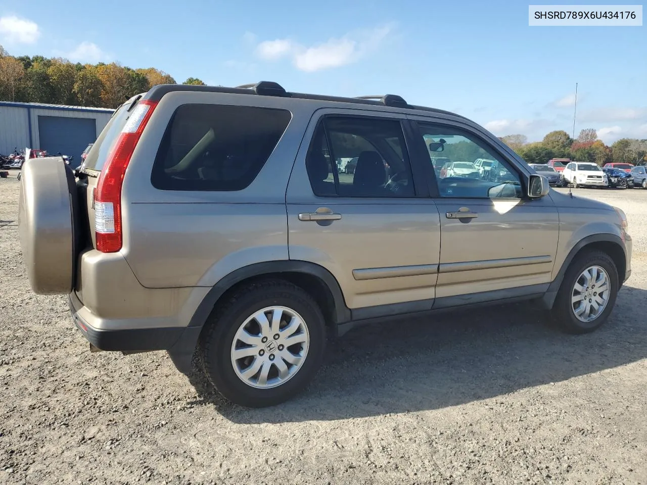 2006 Honda Cr-V Se VIN: SHSRD789X6U434176 Lot: 78463104