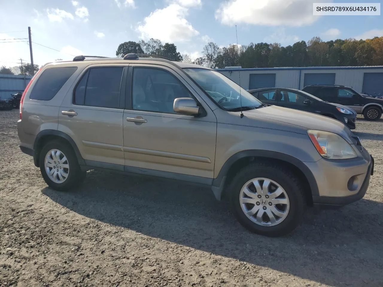 2006 Honda Cr-V Se VIN: SHSRD789X6U434176 Lot: 78463104