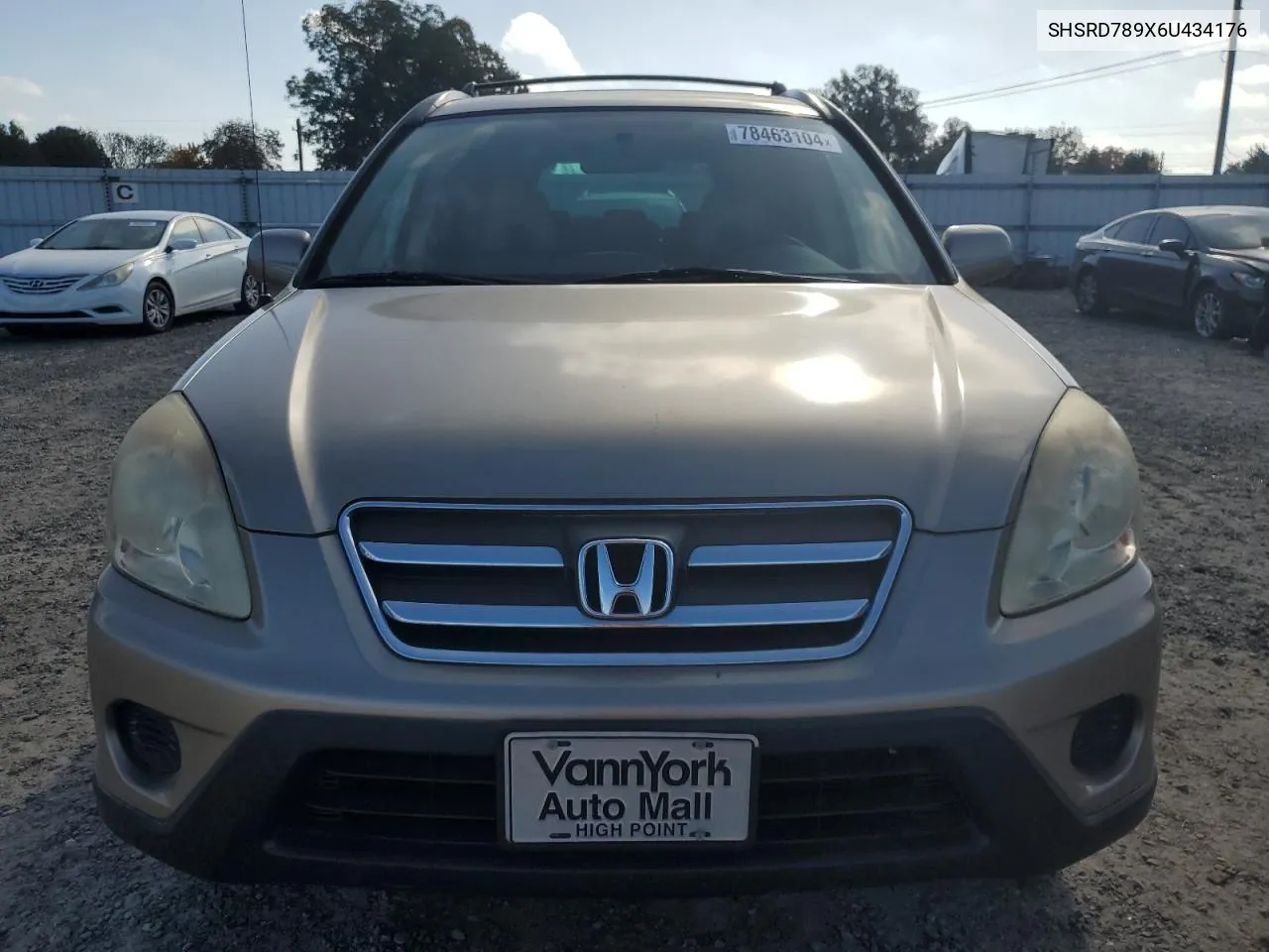 2006 Honda Cr-V Se VIN: SHSRD789X6U434176 Lot: 78463104