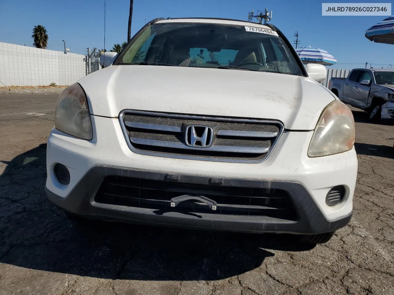 2006 Honda Cr-V Se VIN: JHLRD78926C027346 Lot: 78706404