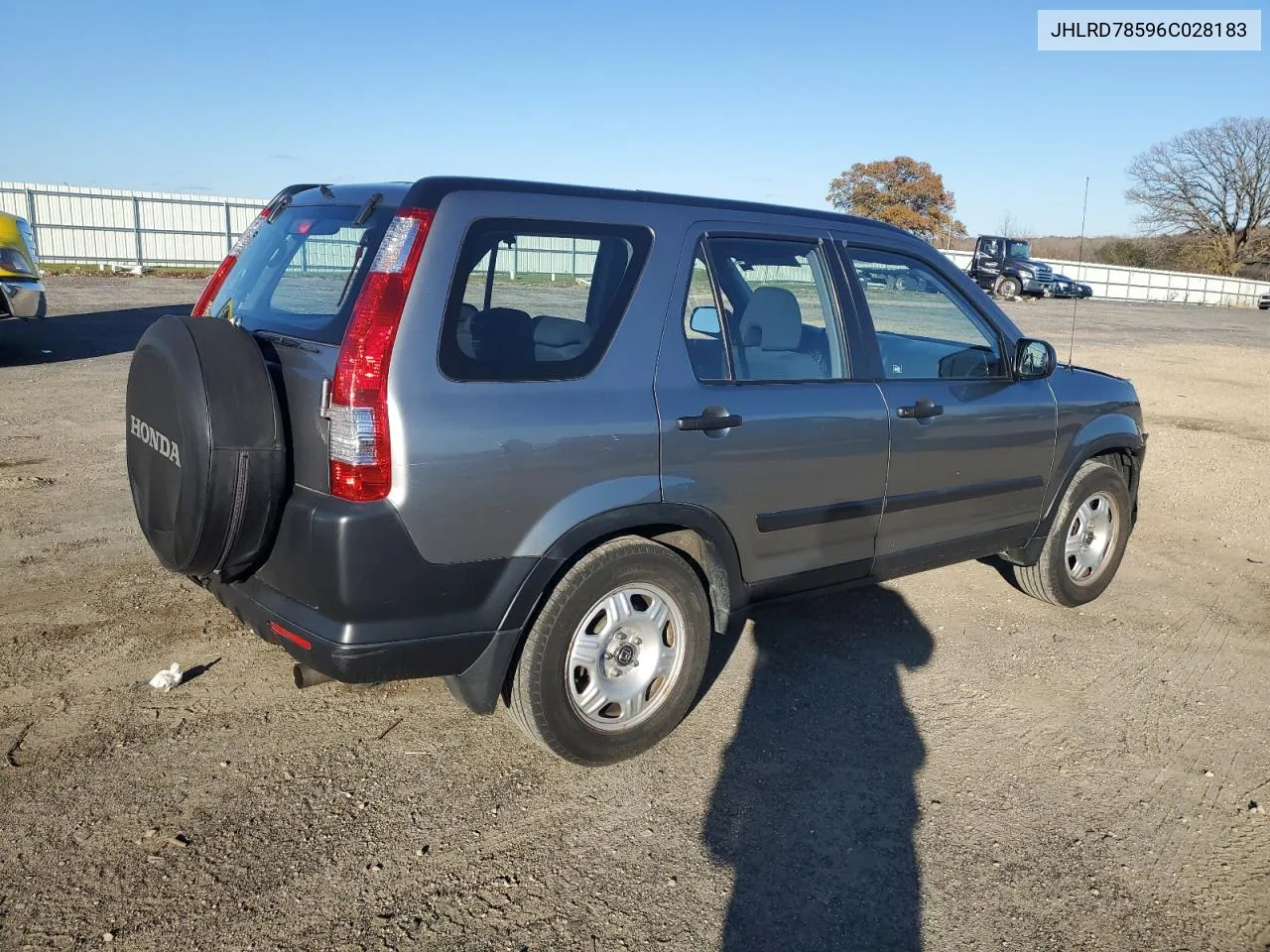 2006 Honda Cr-V Lx VIN: JHLRD78596C028183 Lot: 79114704