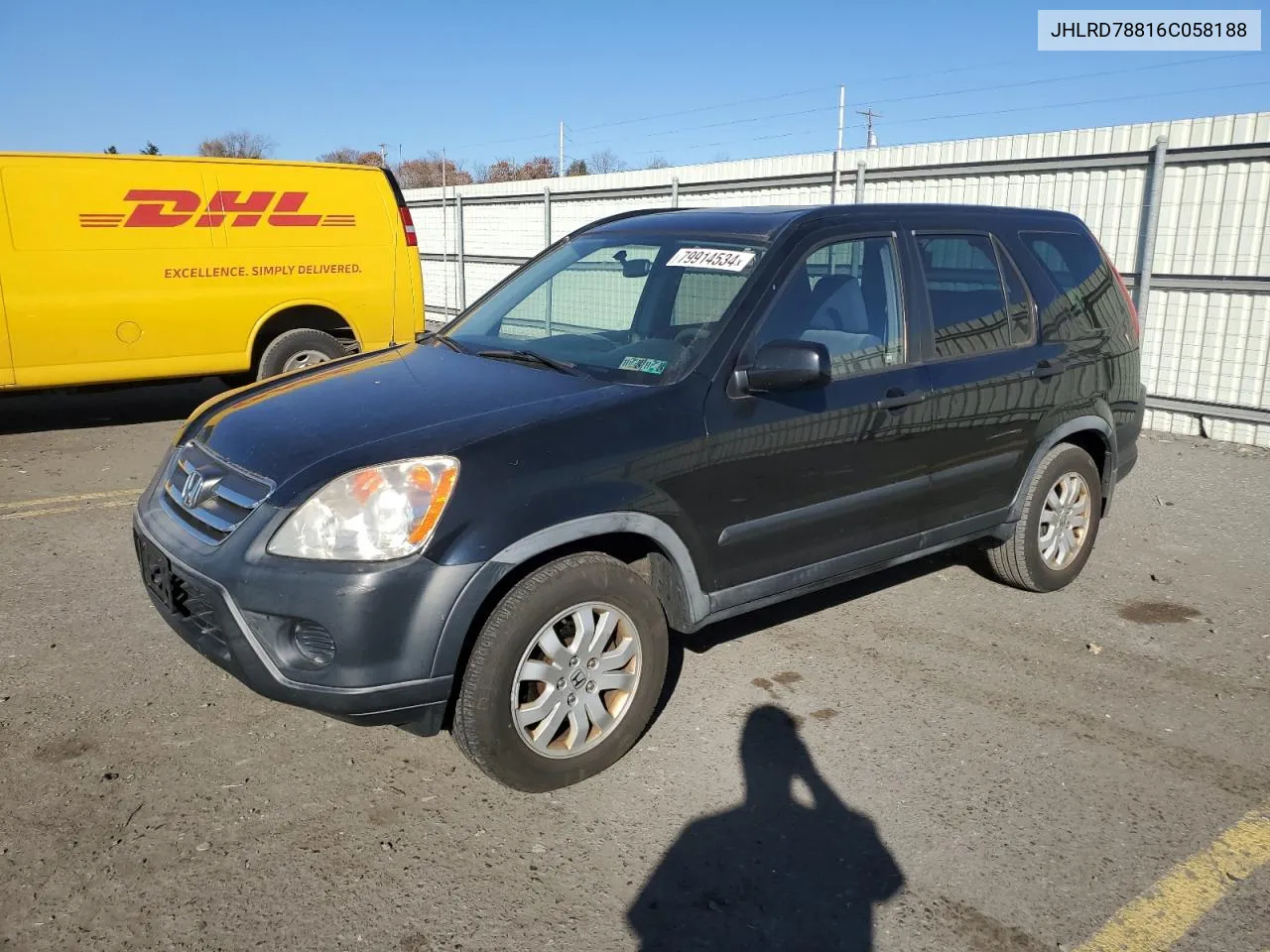 2006 Honda Cr-V Ex VIN: JHLRD78816C058188 Lot: 79914534