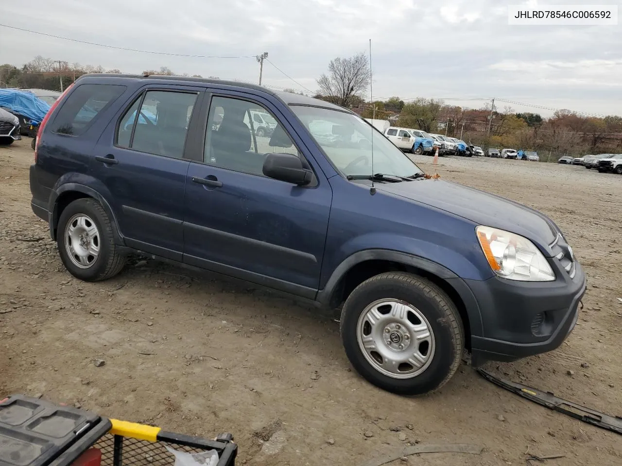 2006 Honda Cr-V Lx VIN: JHLRD78546C006592 Lot: 80229894