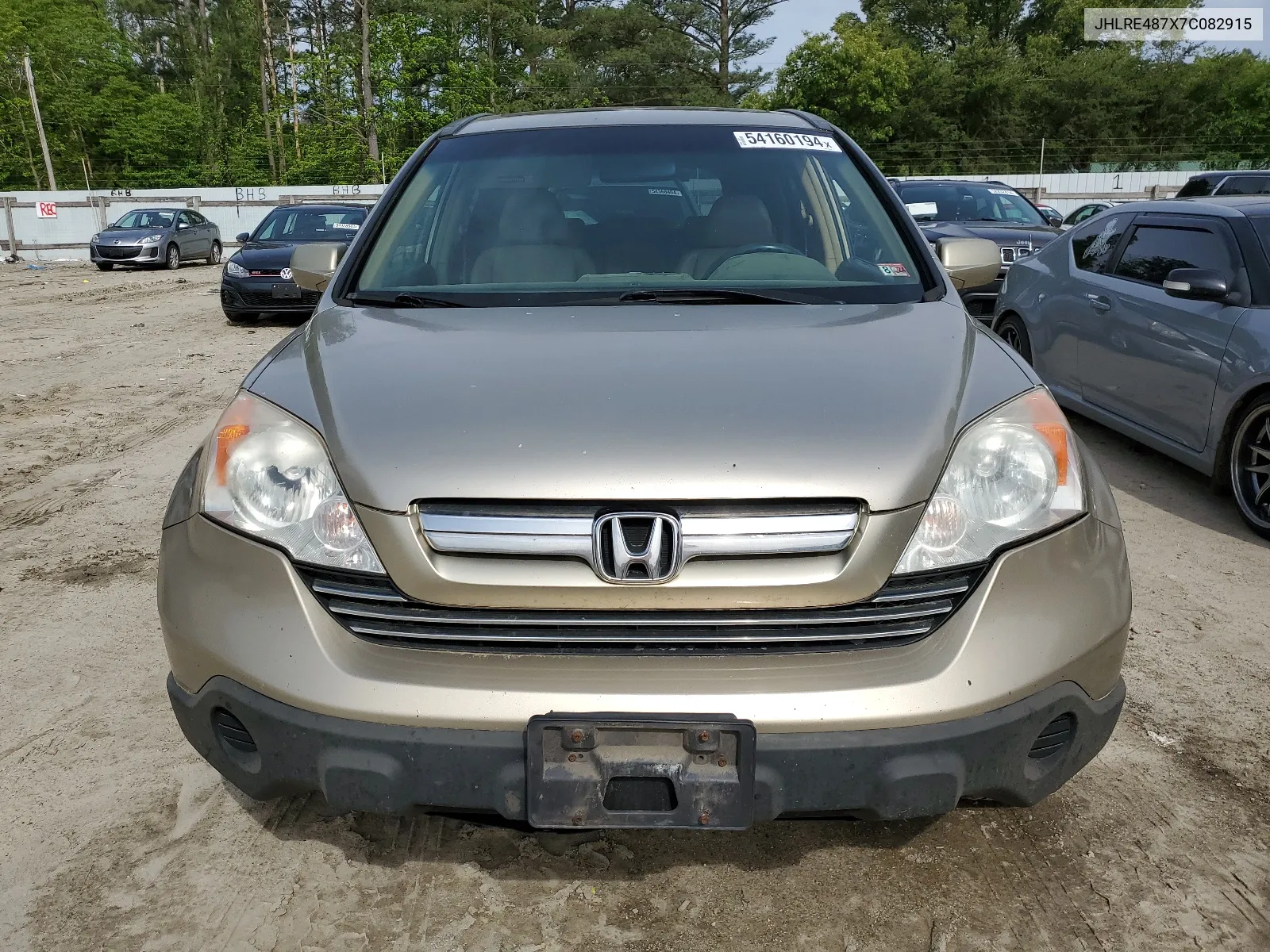 2007 Honda Cr-V Exl VIN: JHLRE487X7C082915 Lot: 54160194