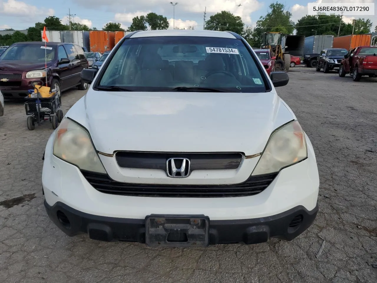 2007 Honda Cr-V Lx VIN: 5J6RE48367L017290 Lot: 54781534