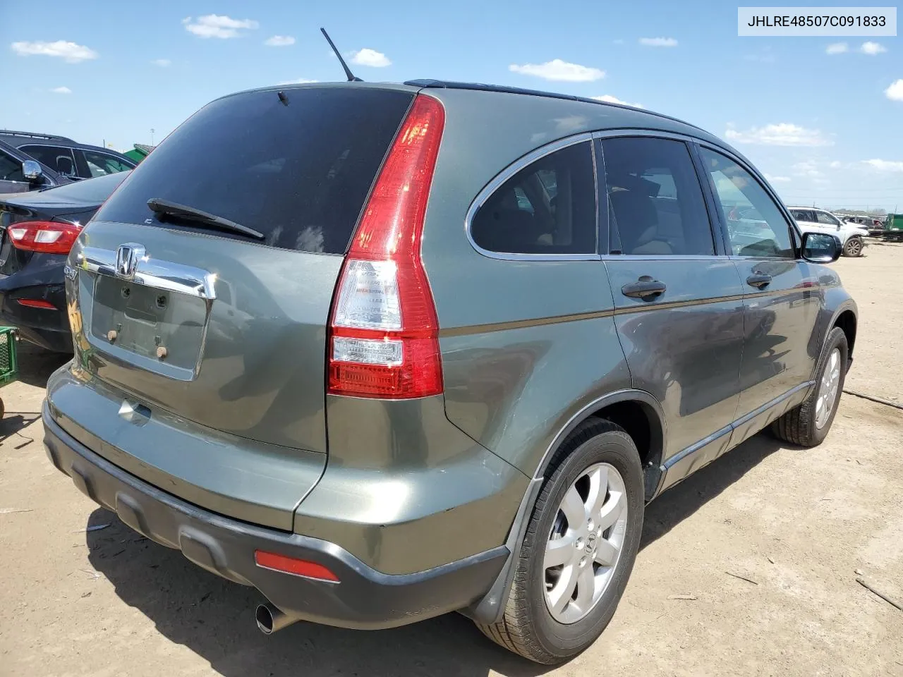 2007 Honda Cr-V Ex VIN: JHLRE48507C091833 Lot: 55863984