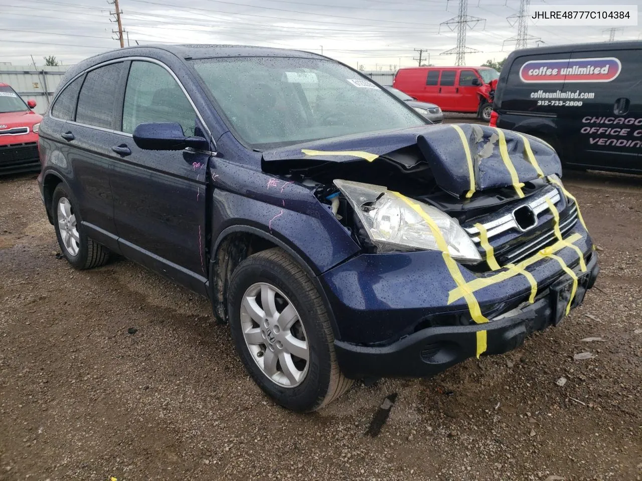 2007 Honda Cr-V Exl VIN: JHLRE48777C104384 Lot: 61235384