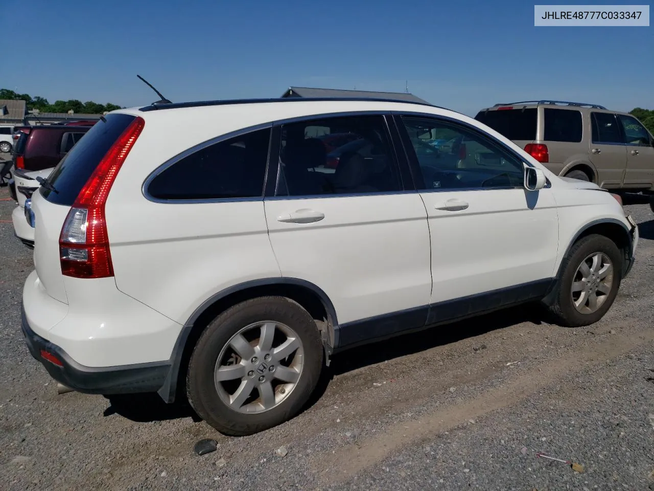 2007 Honda Cr-V Exl VIN: JHLRE48777C033347 Lot: 61503764