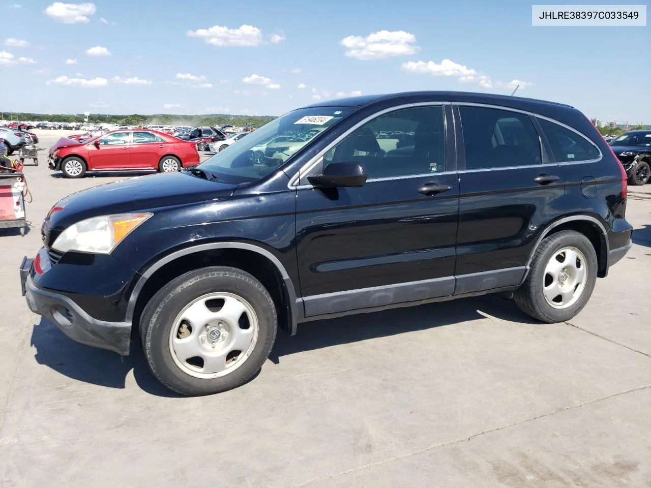 2007 Honda Cr-V Lx VIN: JHLRE38397C033549 Lot: 61946204