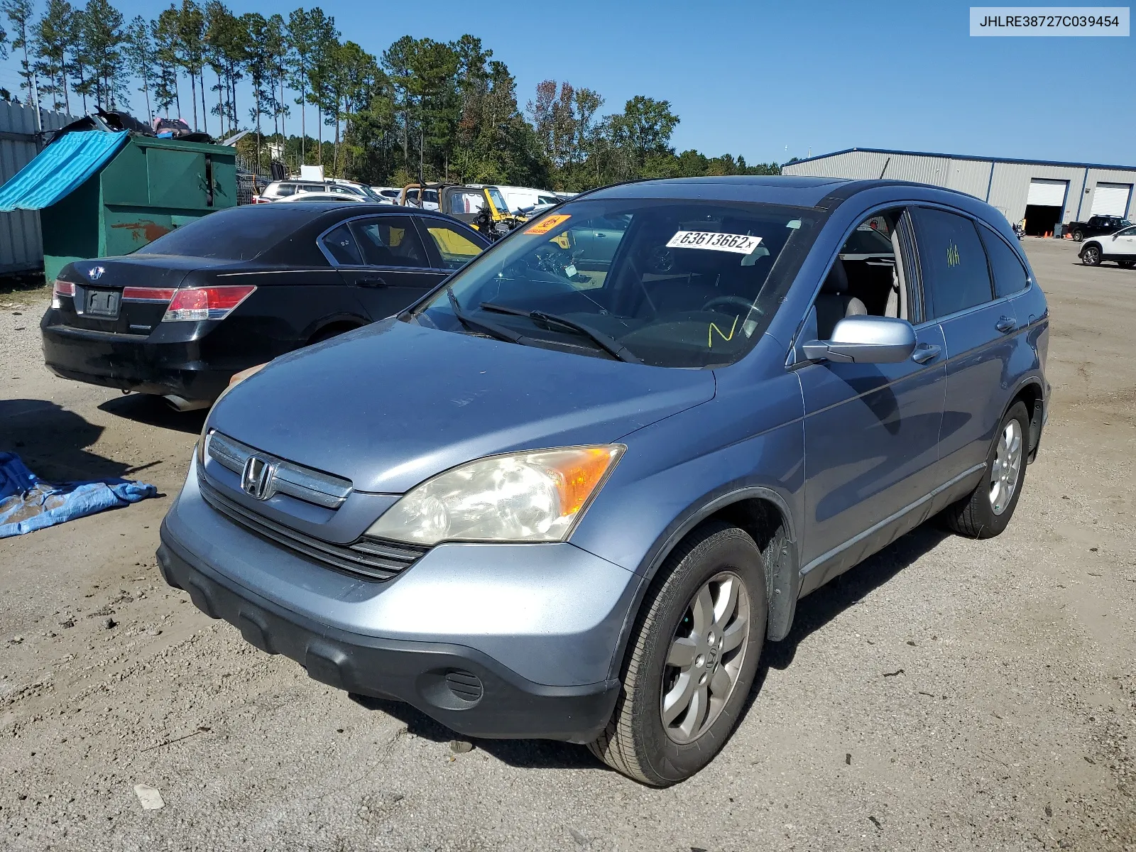 JHLRE38727C039454 2007 Honda Cr-V Exl