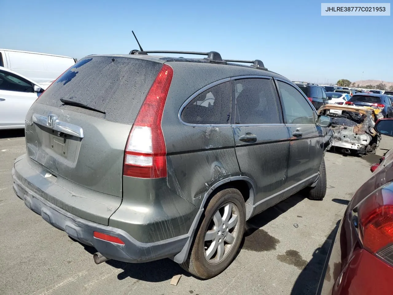 2007 Honda Cr-V Exl VIN: JHLRE38777C021953 Lot: 63245504