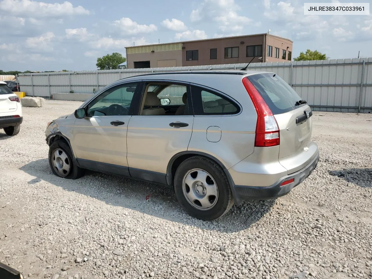 2007 Honda Cr-V Lx VIN: JHLRE38347C033961 Lot: 64593754