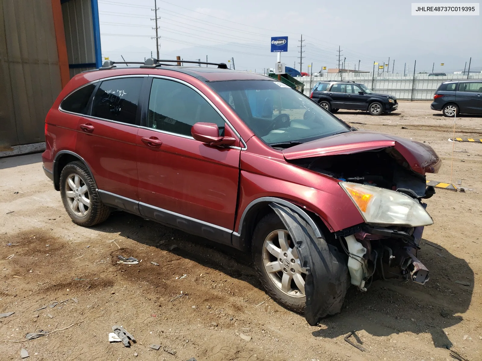 2007 Honda Cr-V Exl VIN: JHLRE48737C019395 Lot: 64626804