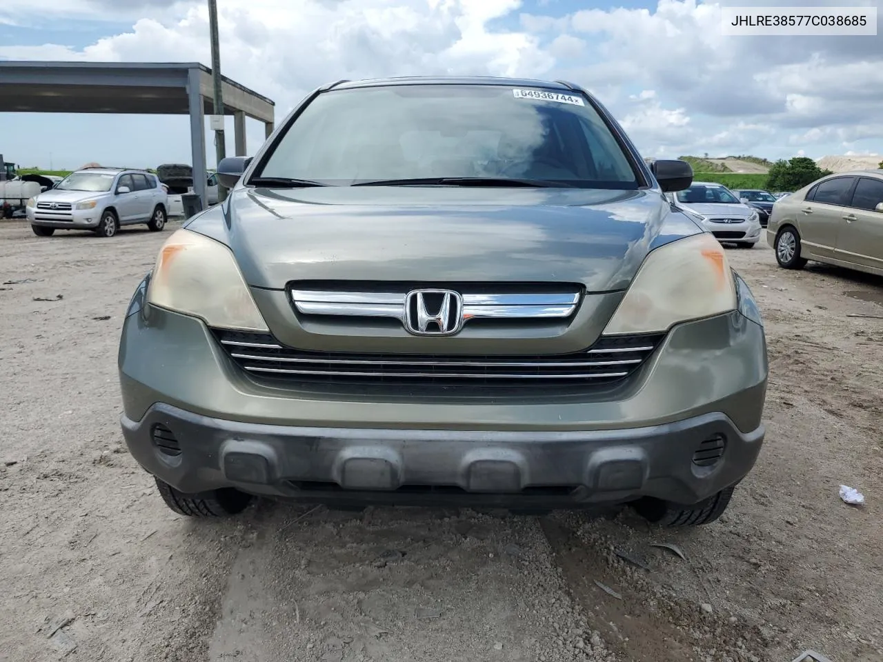 2007 Honda Cr-V Ex VIN: JHLRE38577C038685 Lot: 64936744