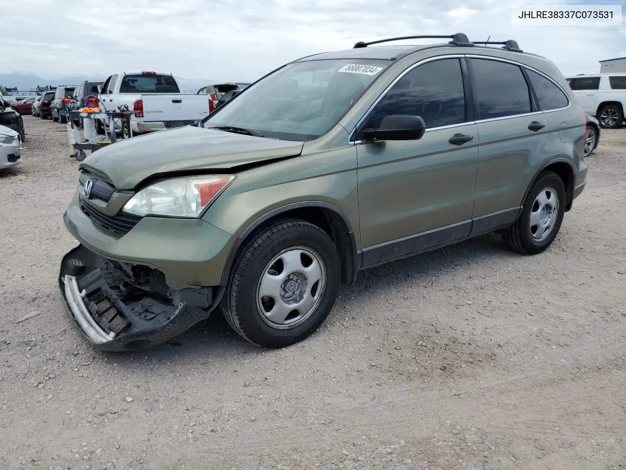 2007 Honda Cr-V Lx VIN: JHLRE38337C073531 Lot: 66007034