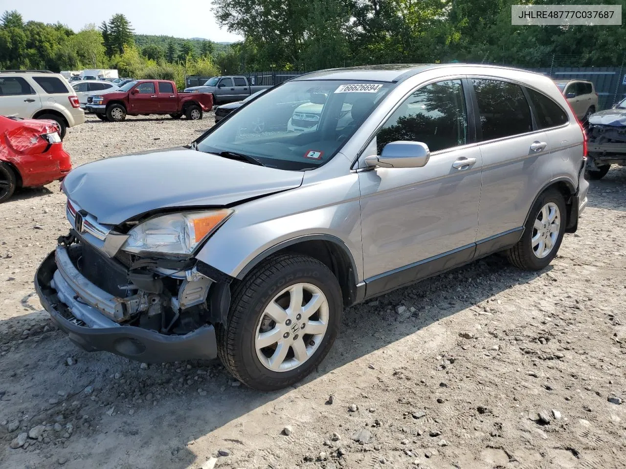 2007 Honda Cr-V Exl VIN: JHLRE48777C037687 Lot: 66626694