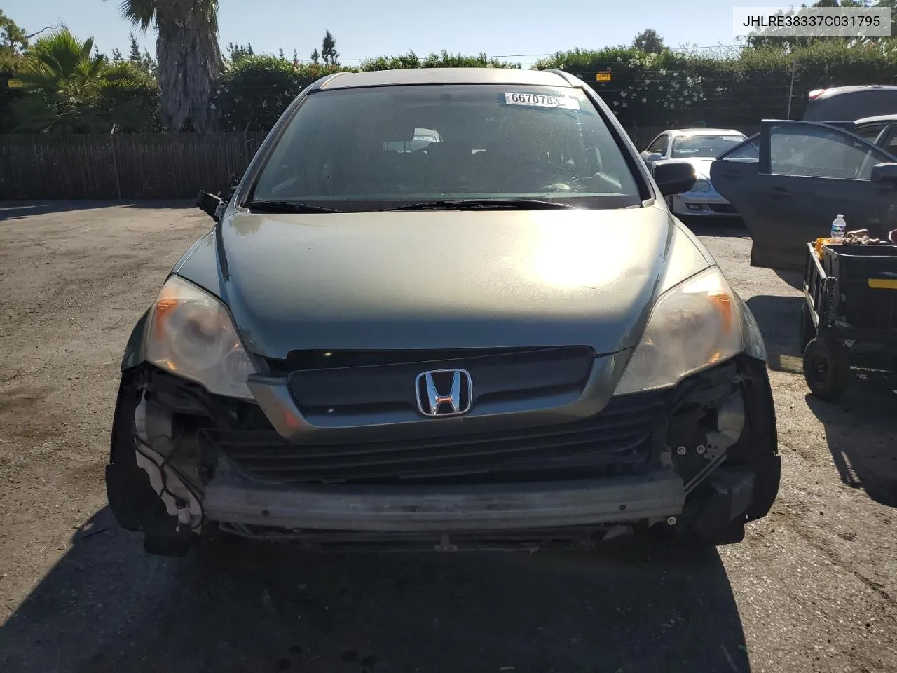 2007 Honda Cr-V Lx VIN: JHLRE38337C031795 Lot: 66707834