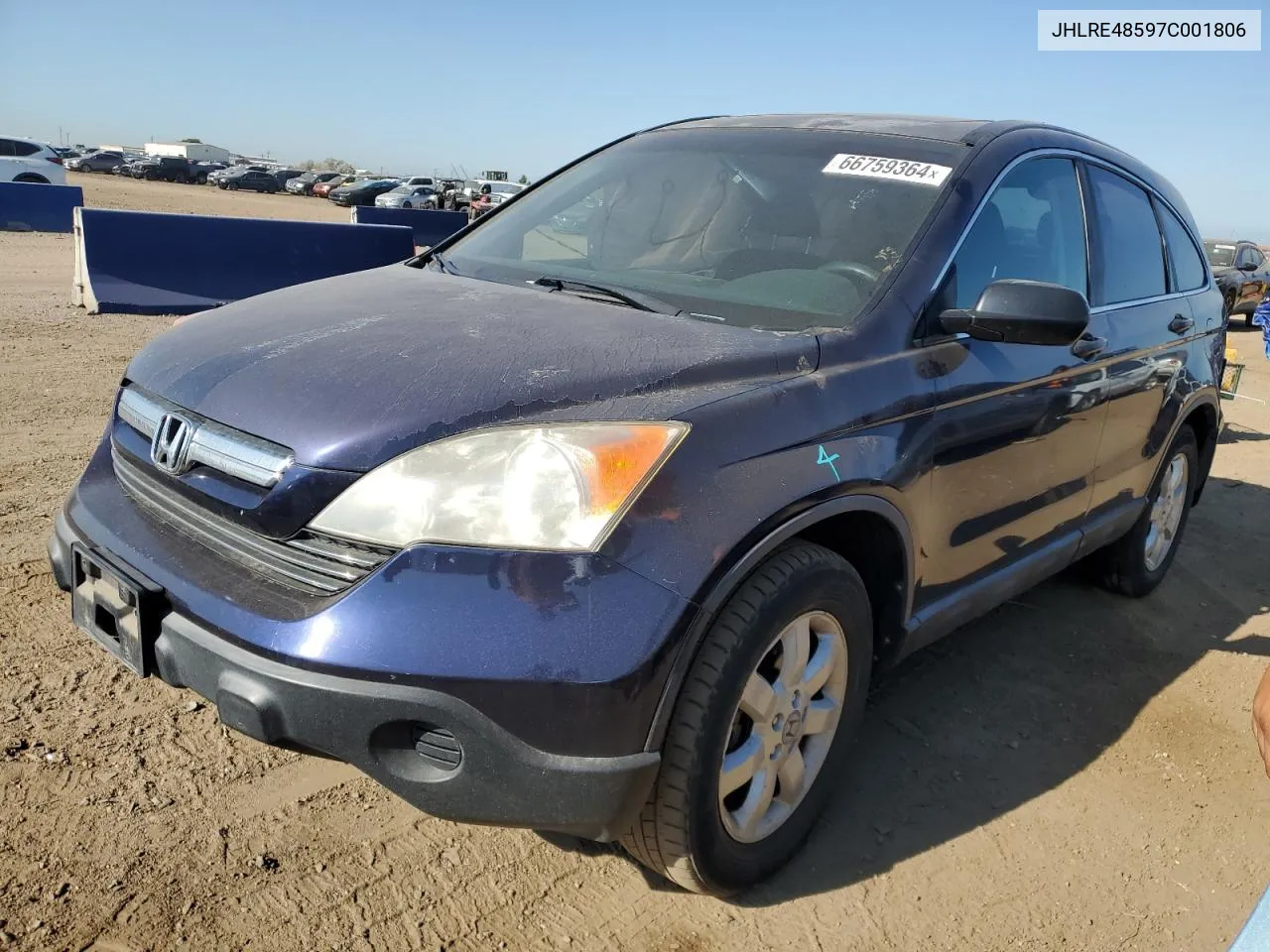 JHLRE48597C001806 2007 Honda Cr-V Ex