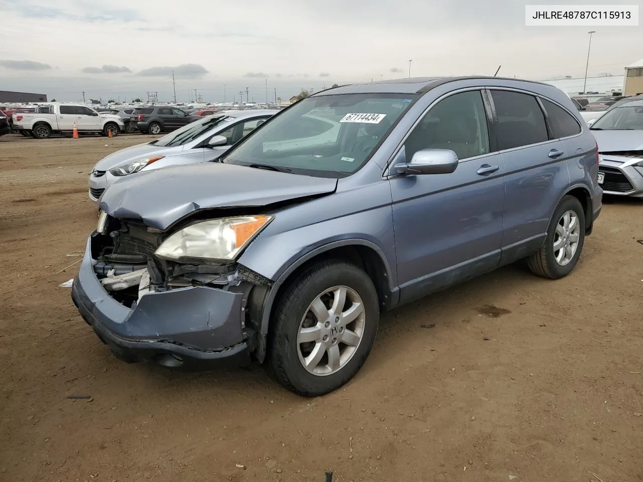 JHLRE48787C115913 2007 Honda Cr-V Exl