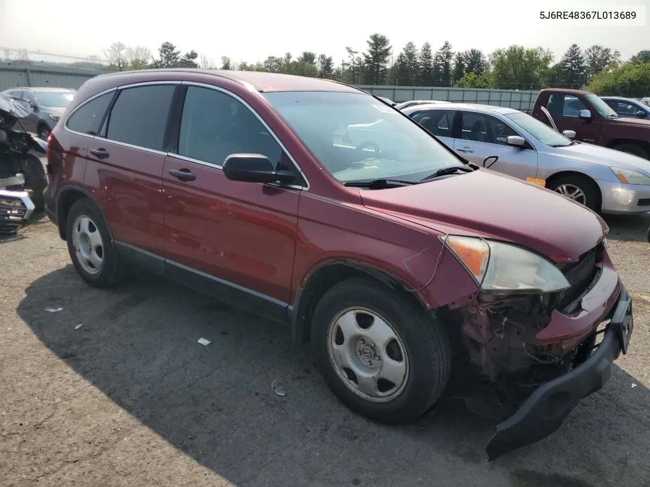 2007 Honda Cr-V Lx VIN: 5J6RE48367L013689 Lot: 67532464