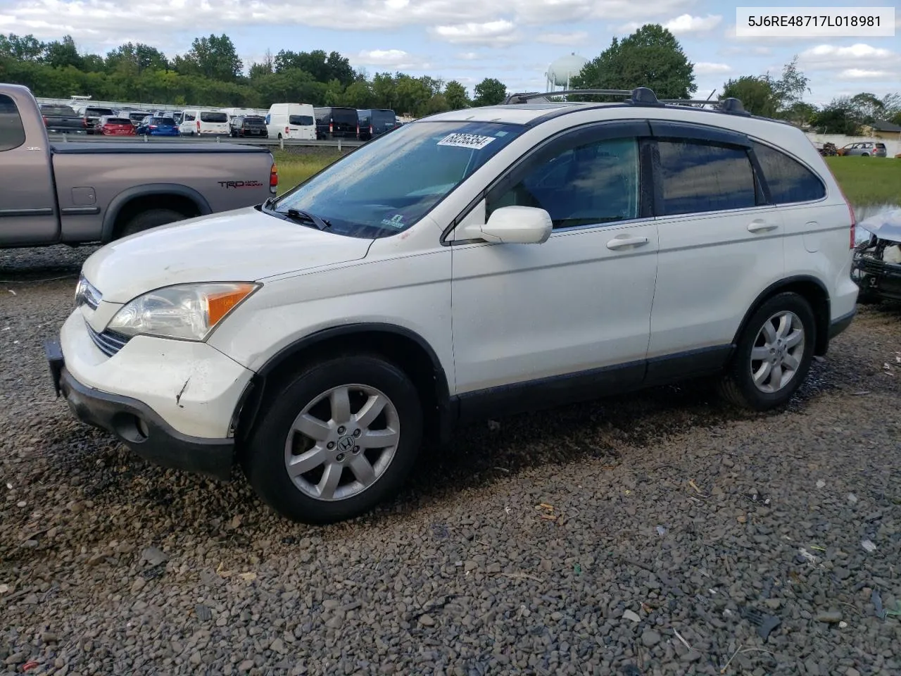 2007 Honda Cr-V Exl VIN: 5J6RE48717L018981 Lot: 68256354