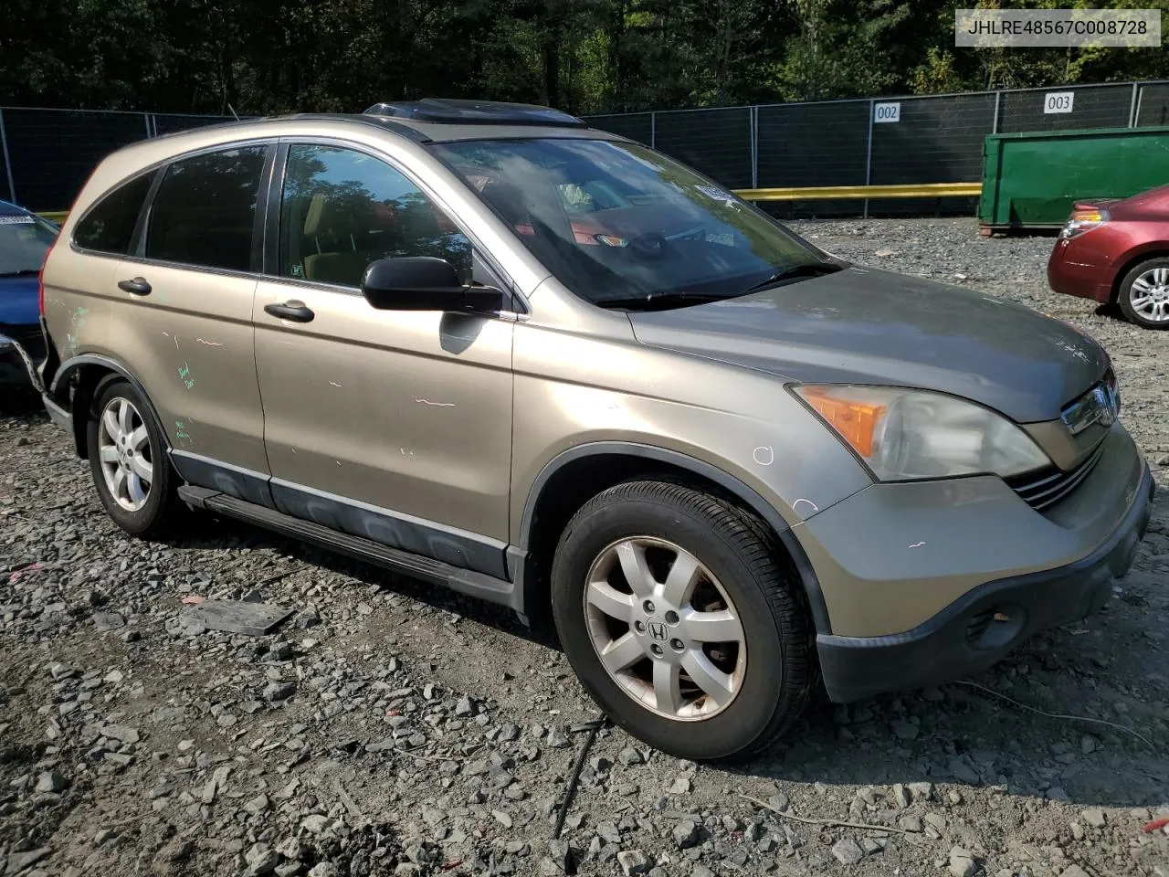 2007 Honda Cr-V Ex VIN: JHLRE48567C008728 Lot: 68350954