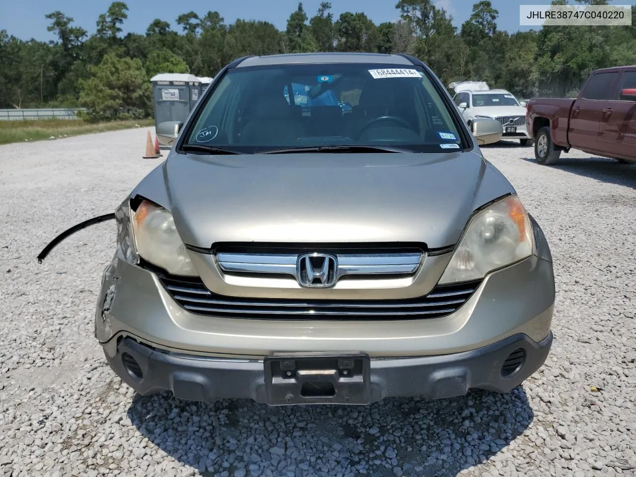 2007 Honda Cr-V Exl VIN: JHLRE38747C040220 Lot: 68444414