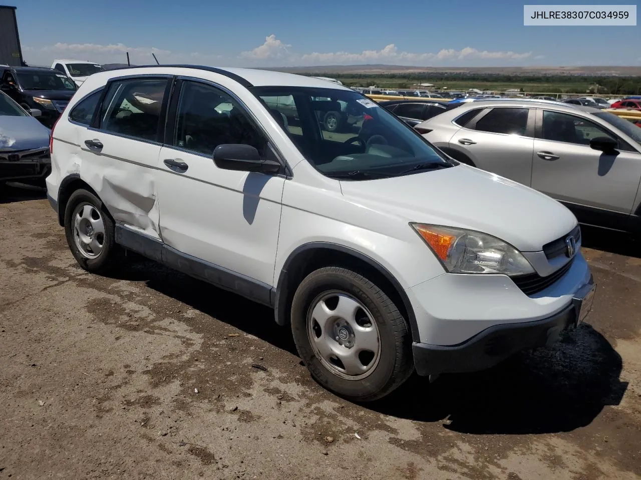 2007 Honda Cr-V Lx VIN: JHLRE38307C034959 Lot: 68444724