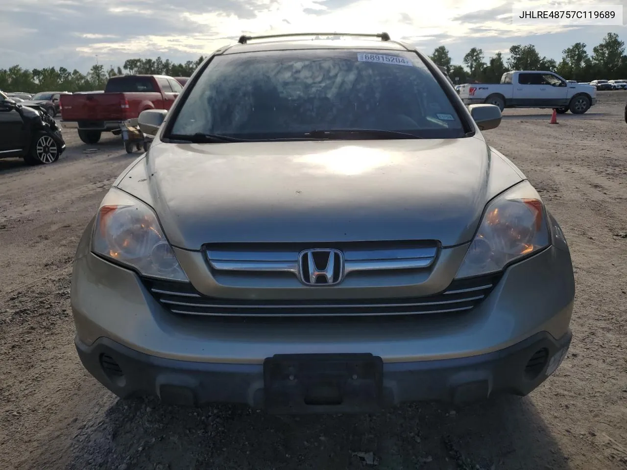 2007 Honda Cr-V Exl VIN: JHLRE48757C119689 Lot: 68915204