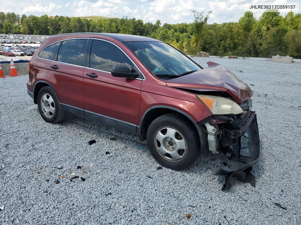 2007 Honda Cr-V Lx VIN: JHLRE38317C059157 Lot: 69375094