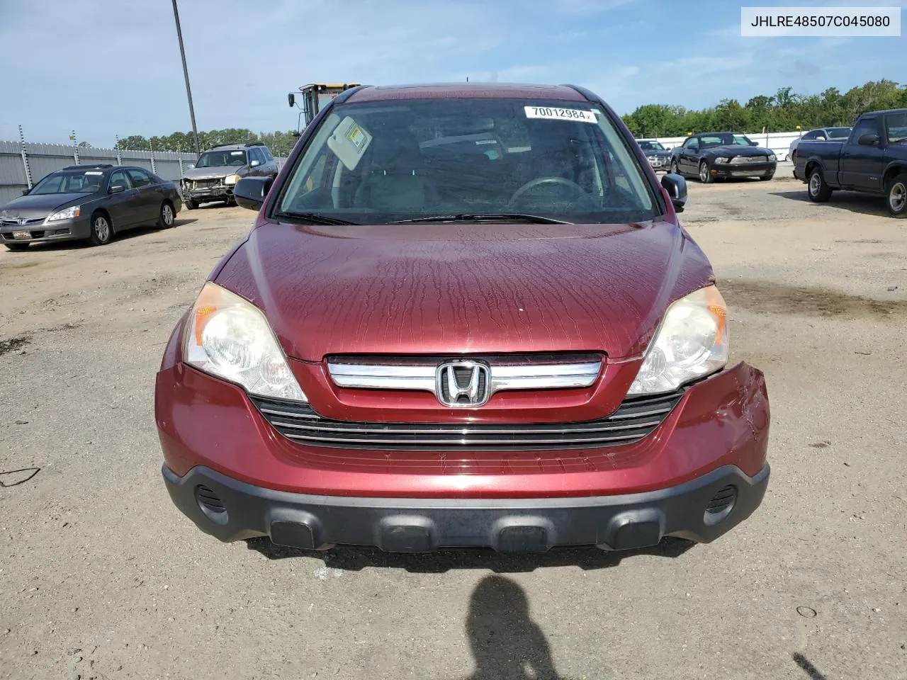 2007 Honda Cr-V Ex VIN: JHLRE48507C045080 Lot: 70012984