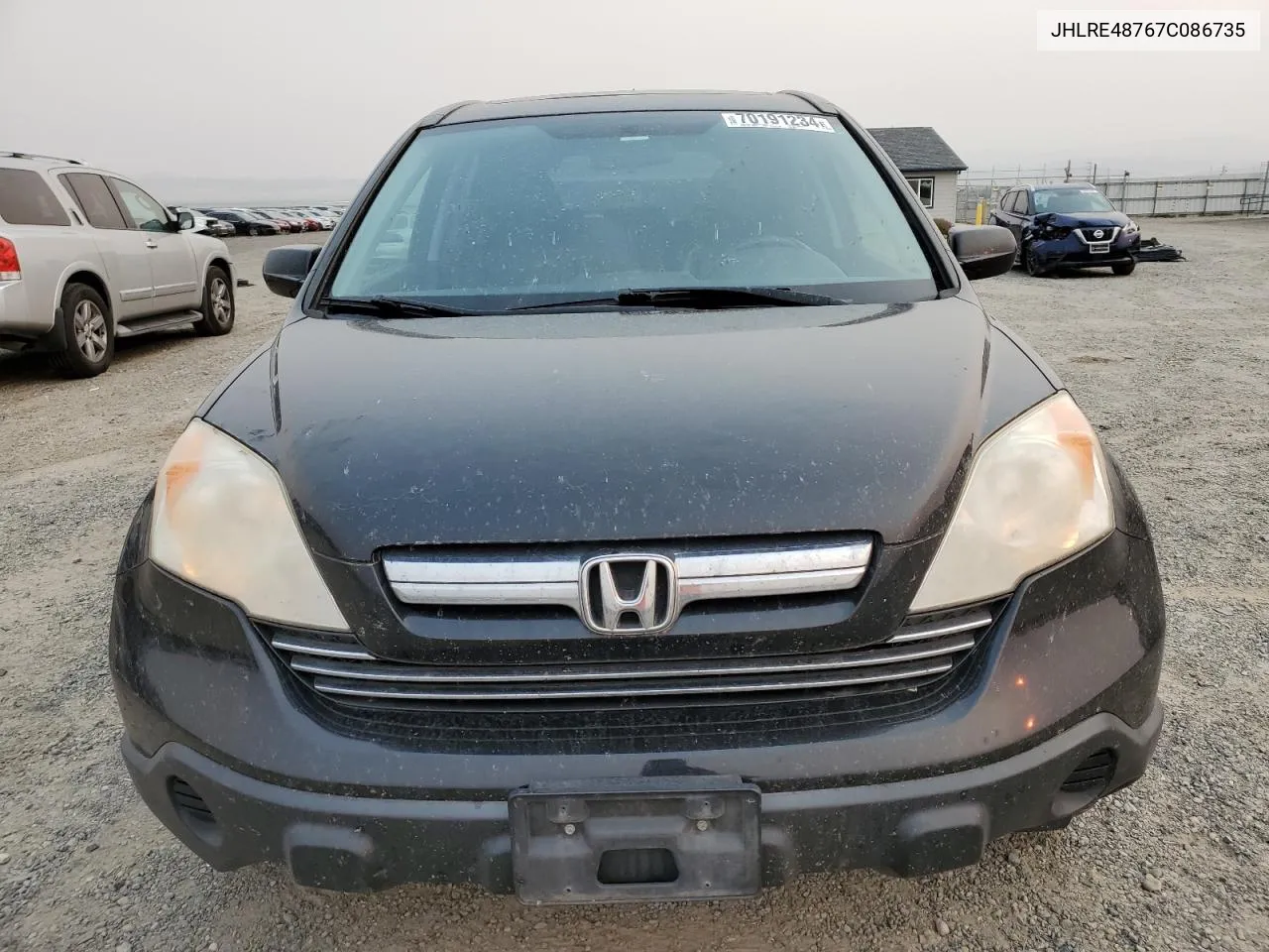 2007 Honda Cr-V Exl VIN: JHLRE48767C086735 Lot: 70191234