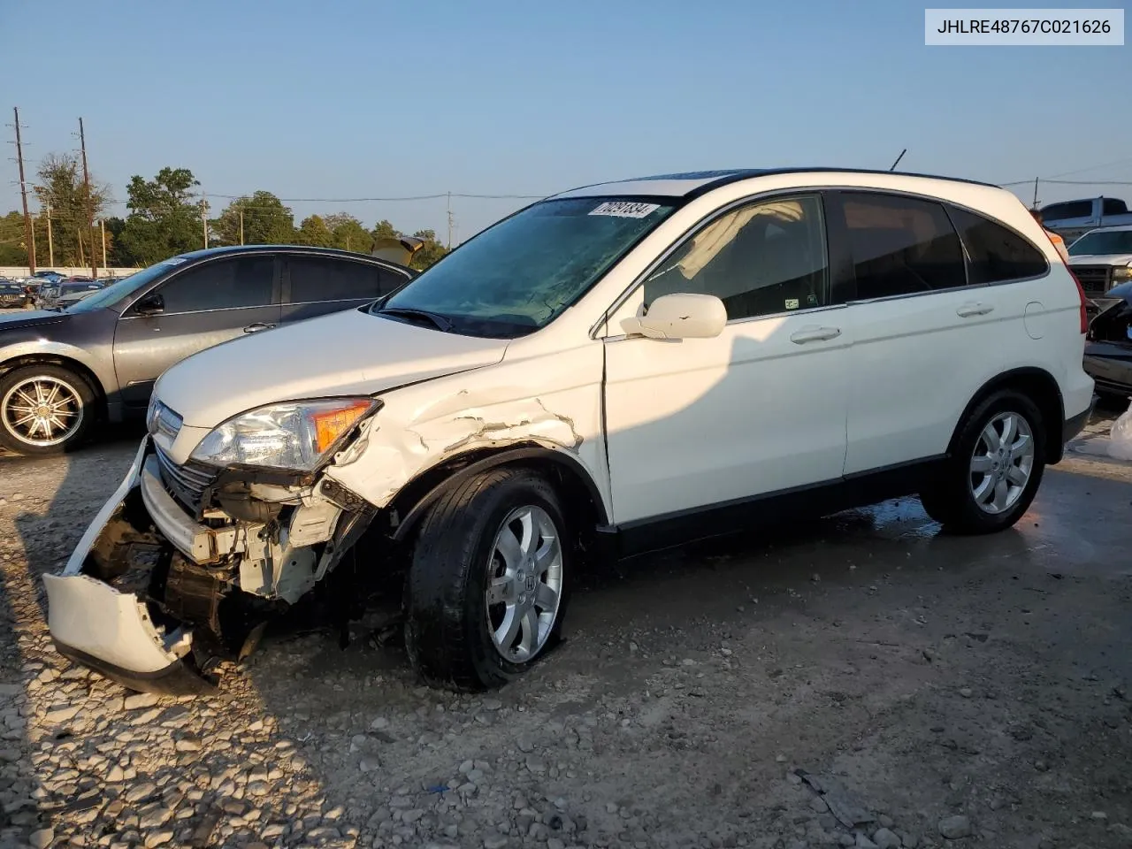 JHLRE48767C021626 2007 Honda Cr-V Exl