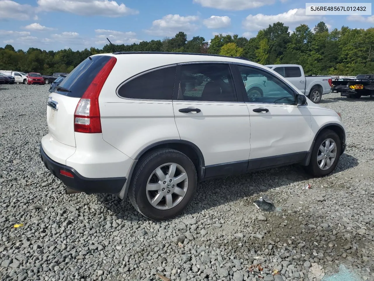 2007 Honda Cr-V Ex VIN: 5J6RE48567L012432 Lot: 70765214