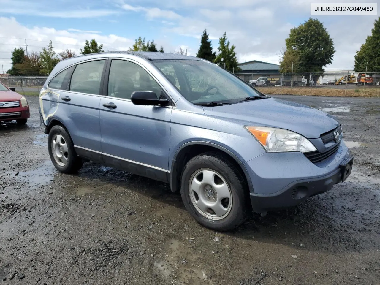 2007 Honda Cr-V Lx VIN: JHLRE38327C049480 Lot: 70838574