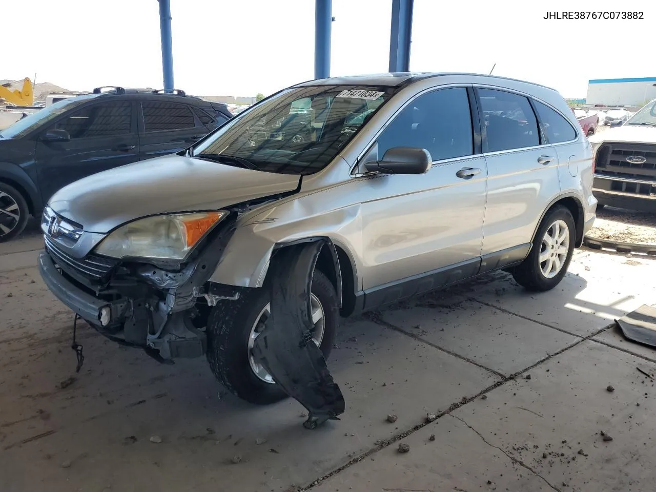 2007 Honda Cr-V Exl VIN: JHLRE38767C073882 Lot: 71471034